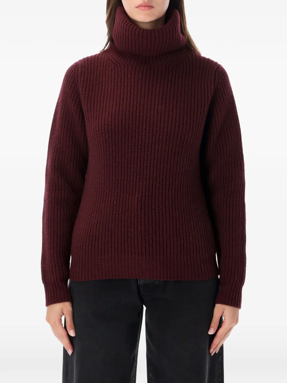 Fortela Leona ribbed-knit roll-neck sweater - Rot