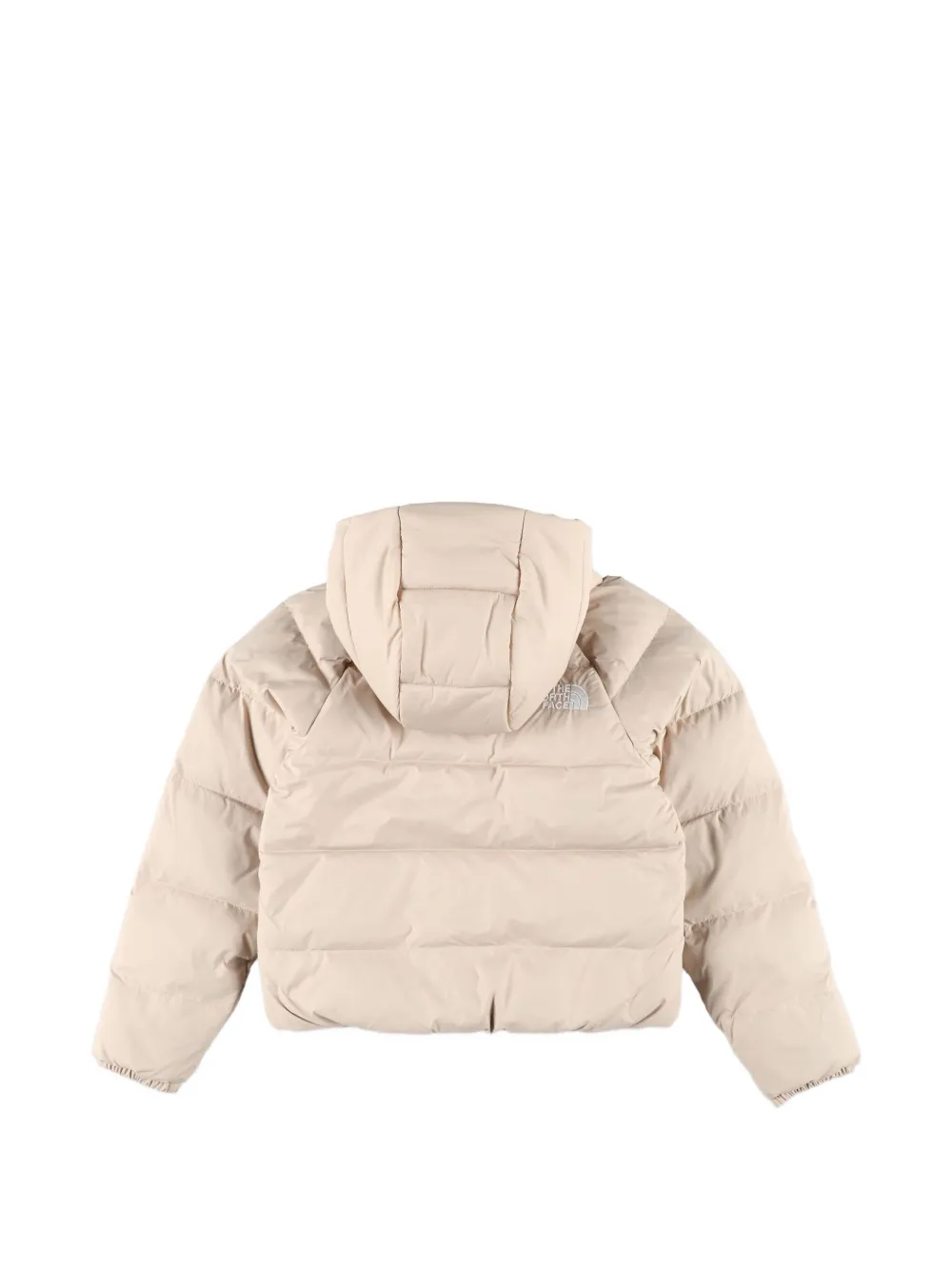 The North Face Kids quilted hooded jacket Beige