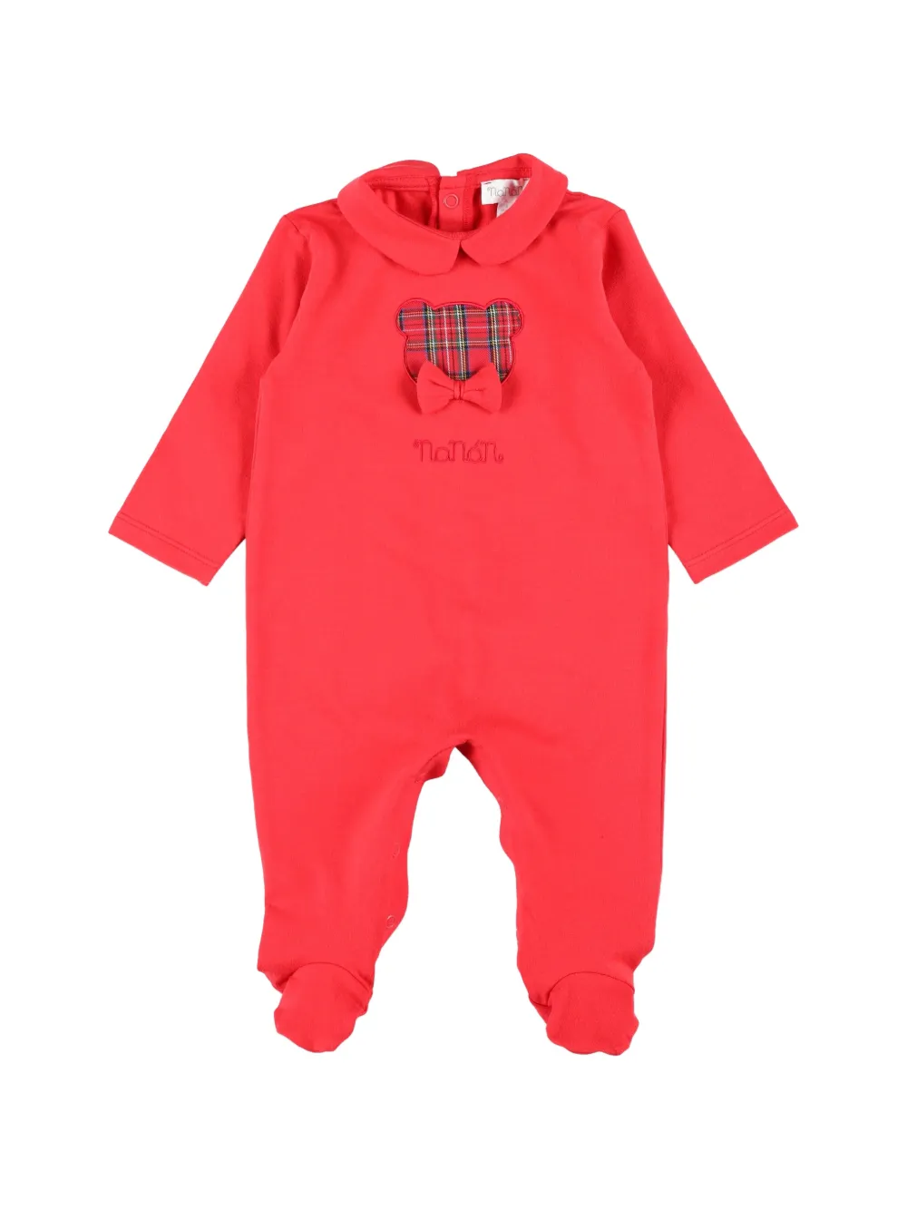 NANAN pyjama à patch tartan et détail de nœud - Rouge NANAN pyjama à patch tartan et détail de nœud - Rouge