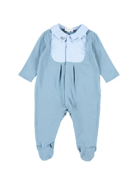 NANAN gingham-panel whale-embroidered pajamas