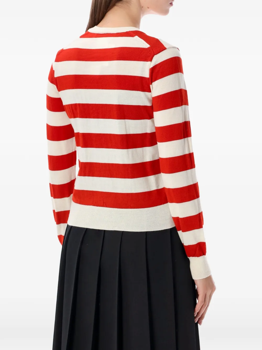 Comme Des Garçons Girl striped sweater Rood