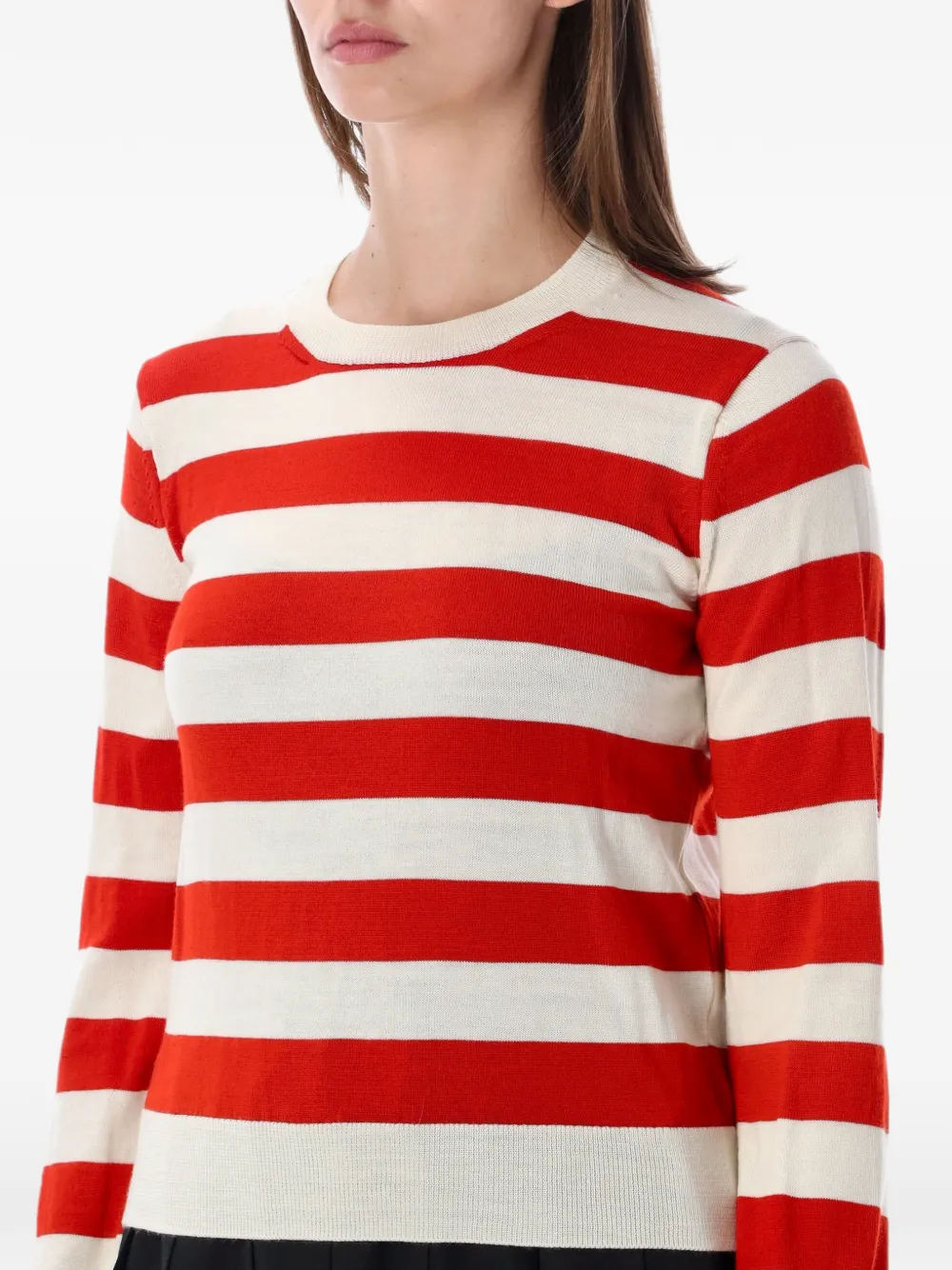 Comme Des Garçons Girl striped sweater Rood