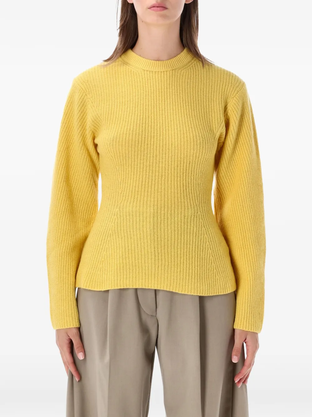 THELATEST Elodie ribbed-knit sweater - Gelb