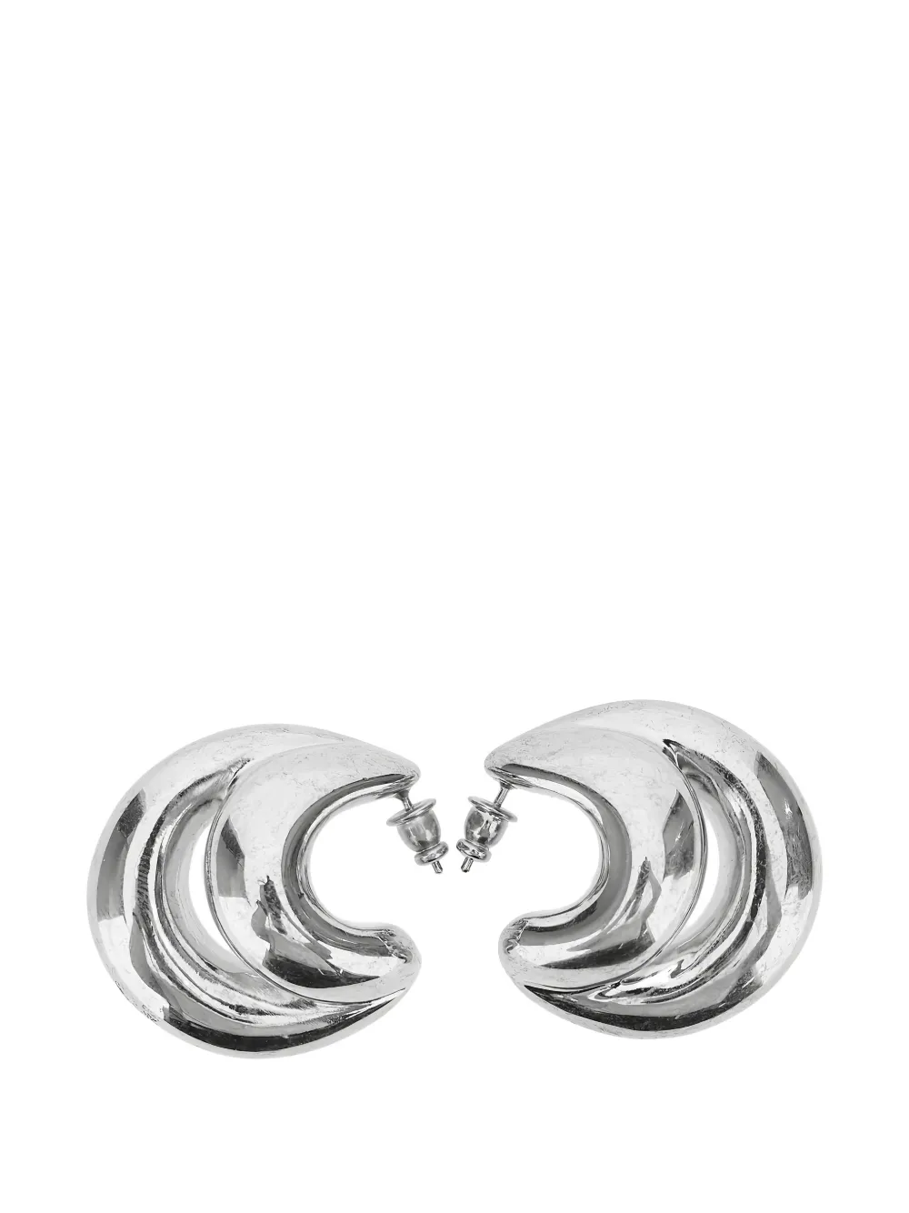 Panconesi D crescent-shaped earrings - Argento
