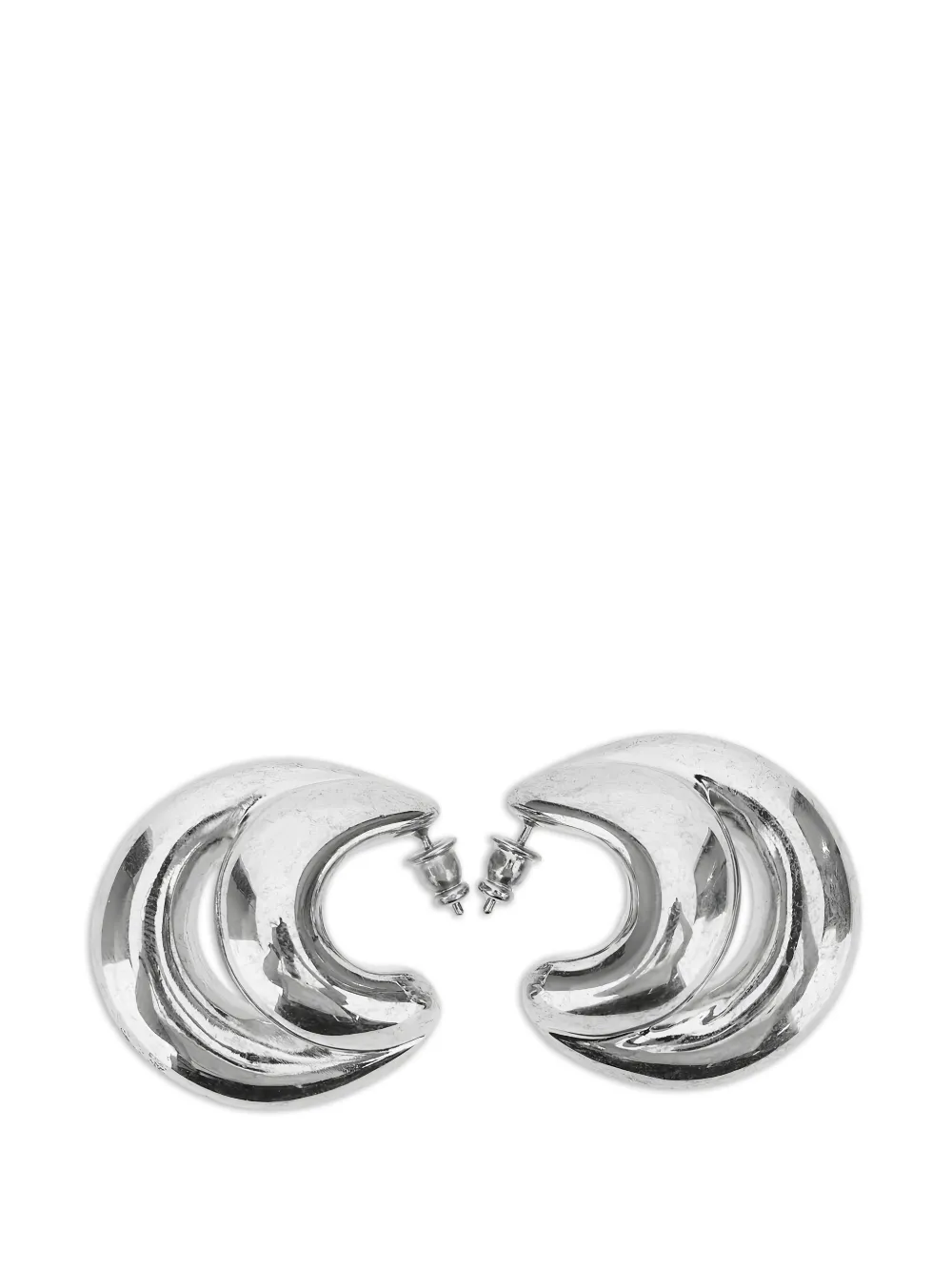 Panconesi D crescent-shaped earrings - Argento