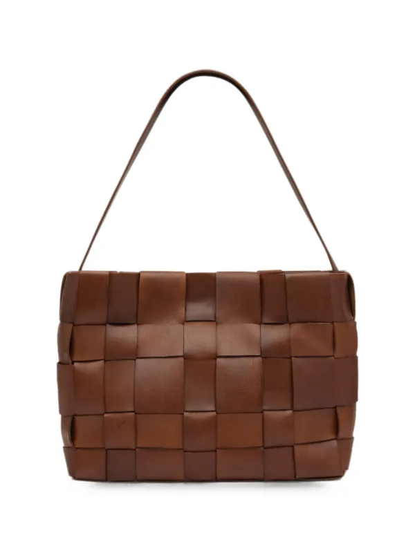 St. Agni Woven Mini Tote Bag in Brown