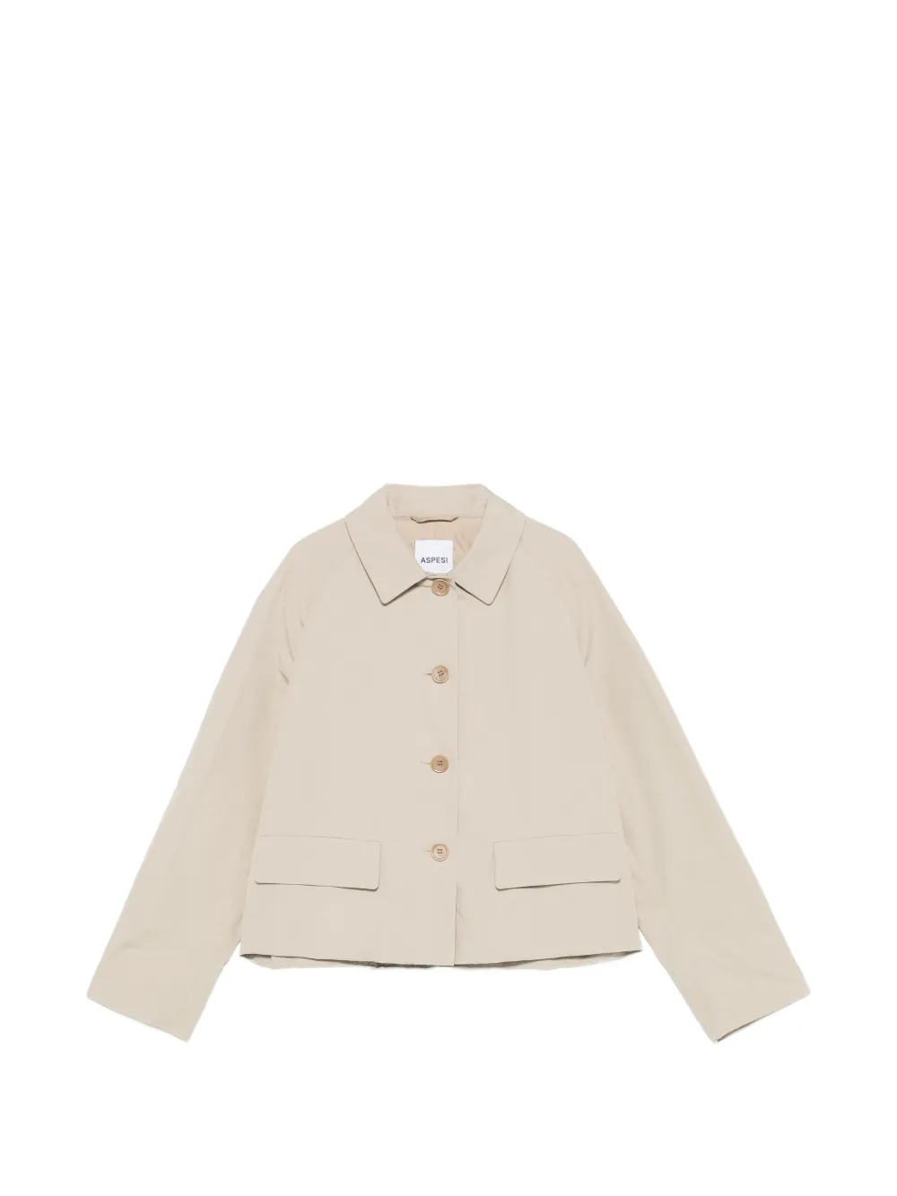 ASPESI raglan-sleeve button-up jacket - Toni neutri