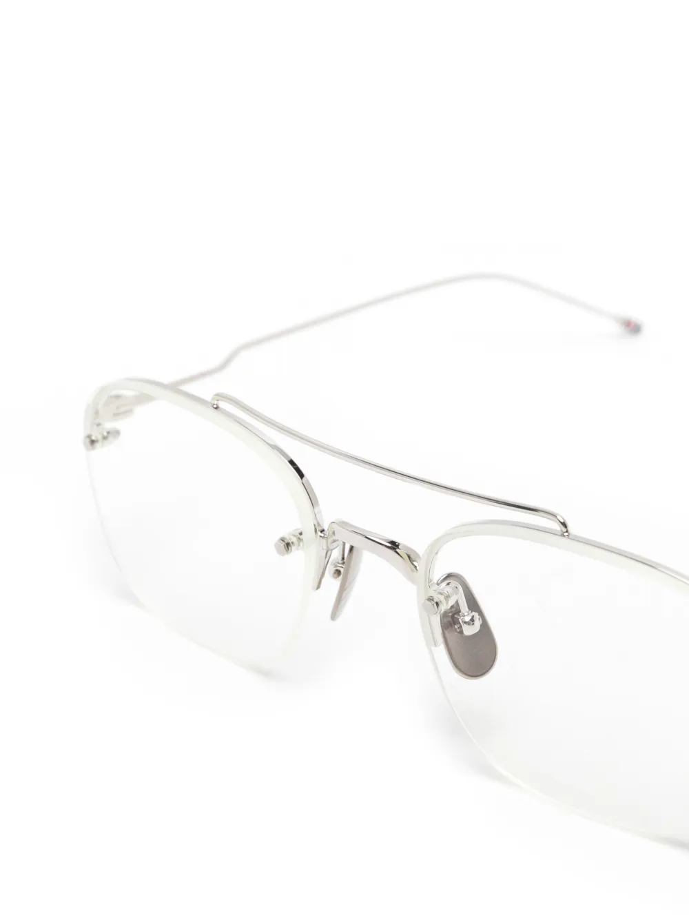 Thom Browne Eyewear Bril met geometrisch montuur Zilver