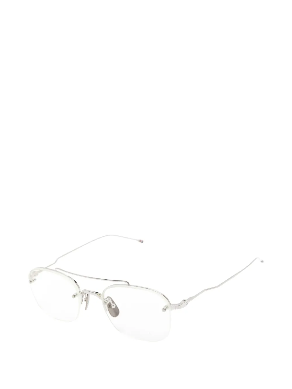 Thom Browne Eyewear Bril met geometrisch montuur Zilver