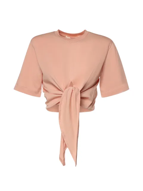 Nineminutes knot-detail cropped t-shirt