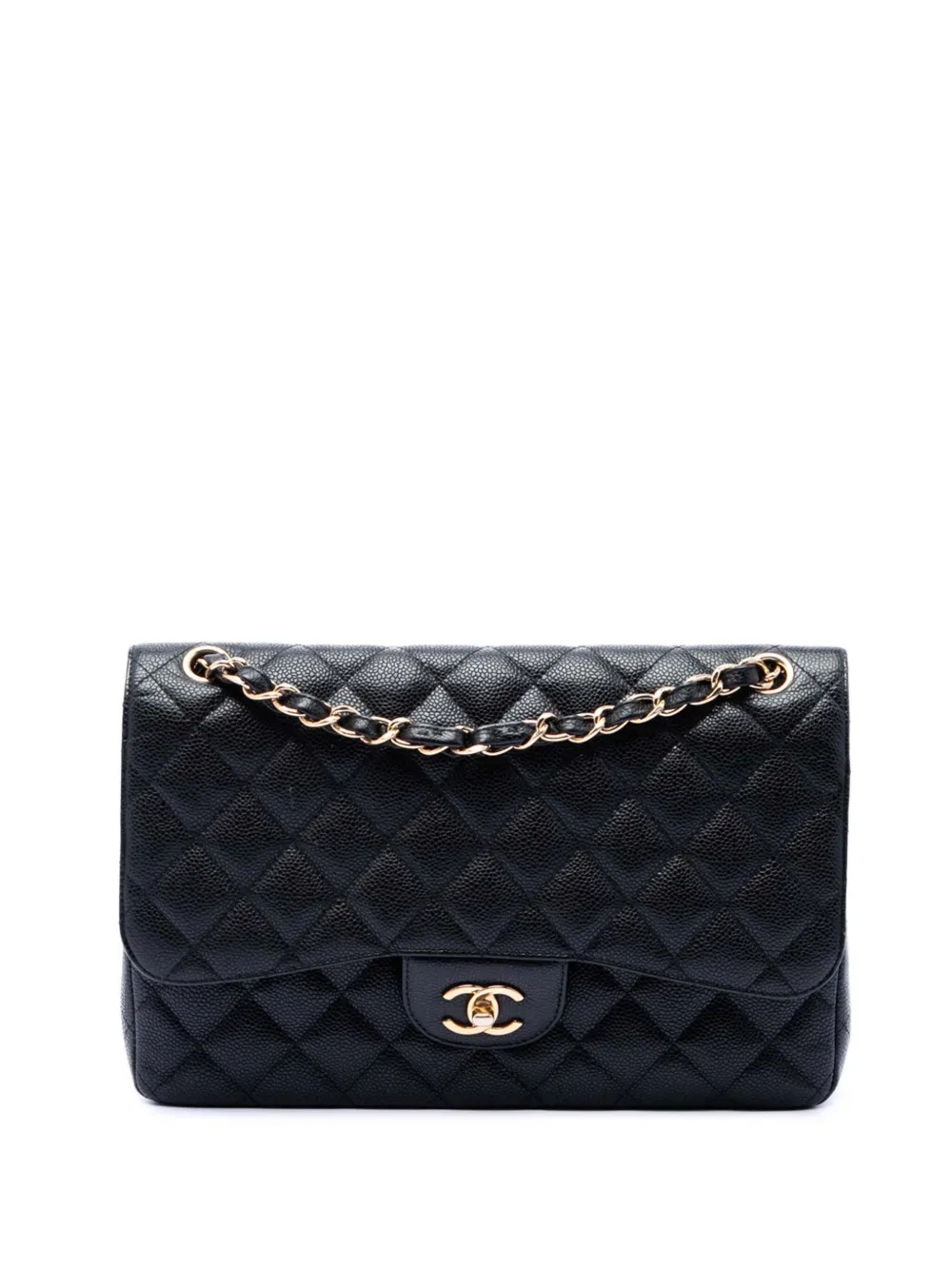CHANEL Pre-Owned 2011 Jumbo Classic Caviar Double Flap shoulder bag - Nero