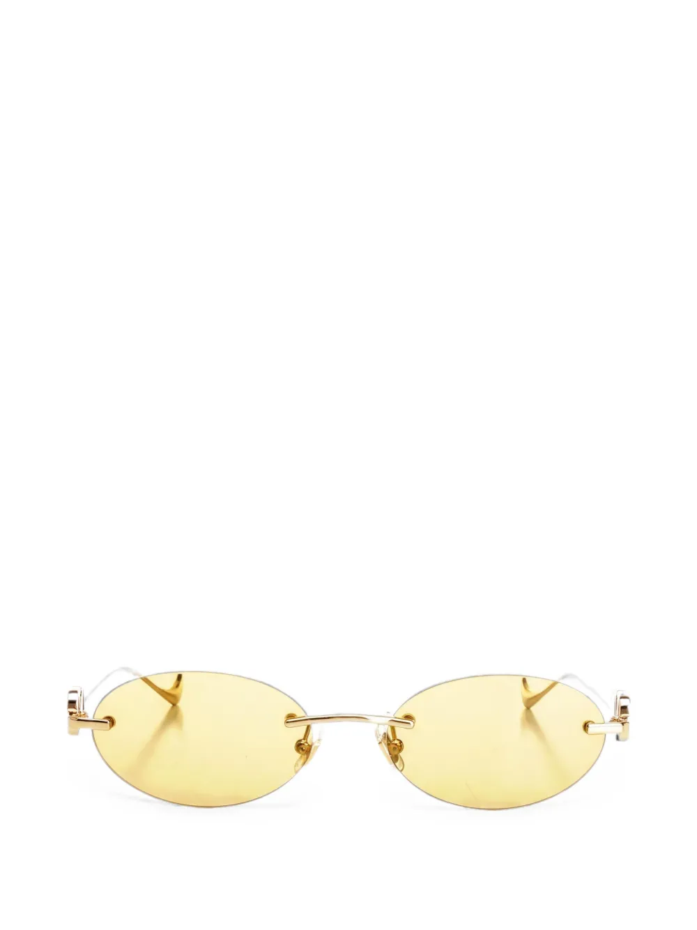 VALENTINO GARAVANI EYEWEAR VLogo geometric-frame sunglasses - Gold