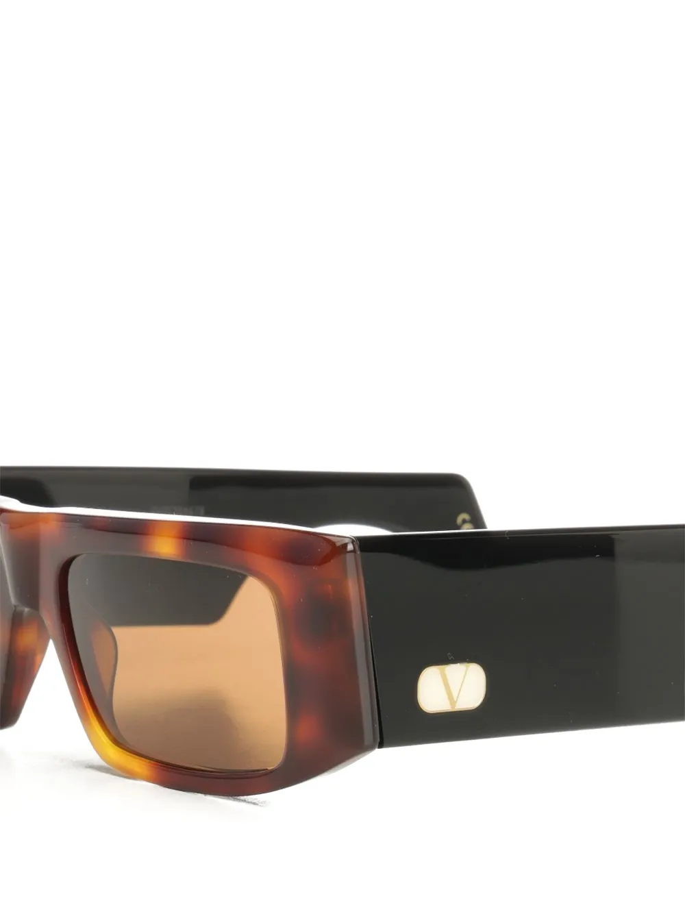 VALENTINO GARAVANI EYEWEAR VLogo bril met rechthoekig montuur Bruin