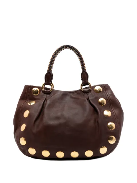 Miu Miu Pre-Owned bolsa satchel de piel con apliques y asa en el tope 2010