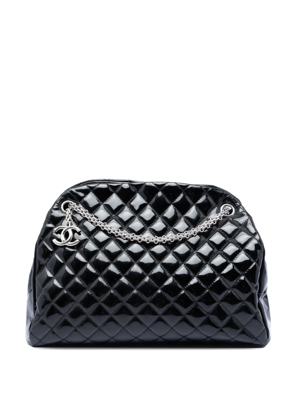 CHANEL Pre-Owned 2011 Large Quilted Patent Just Mademoiselle Bowling Bag tote bag - Schwarz