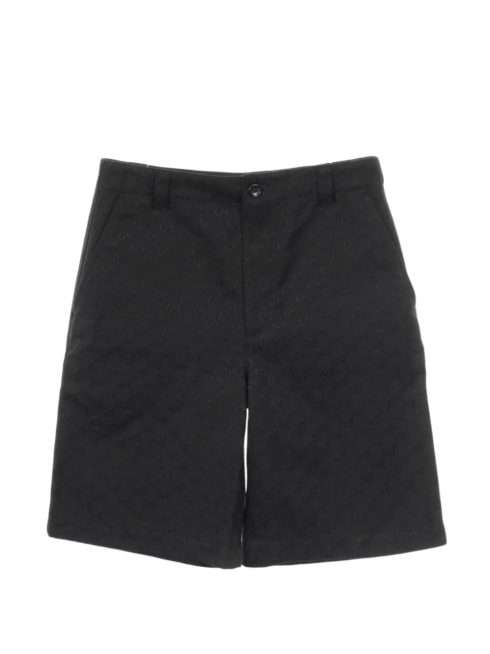 Gucci Pre-Owned Shorts denim con logo - Nero