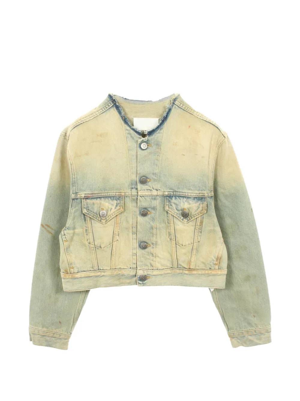 Maison Martin Margiela Pre-Owned 2010s cropped denim jacket - Blu