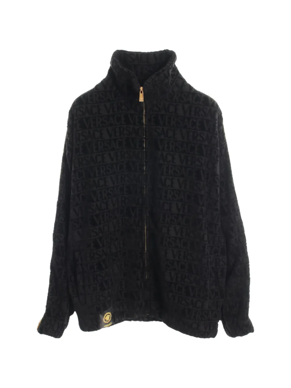Versace Pre-Owned 2010s logo-print zip-up sweatshirt - Nero