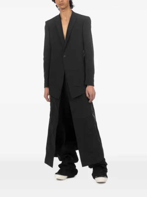 Julius layered tailored single-breasted coat