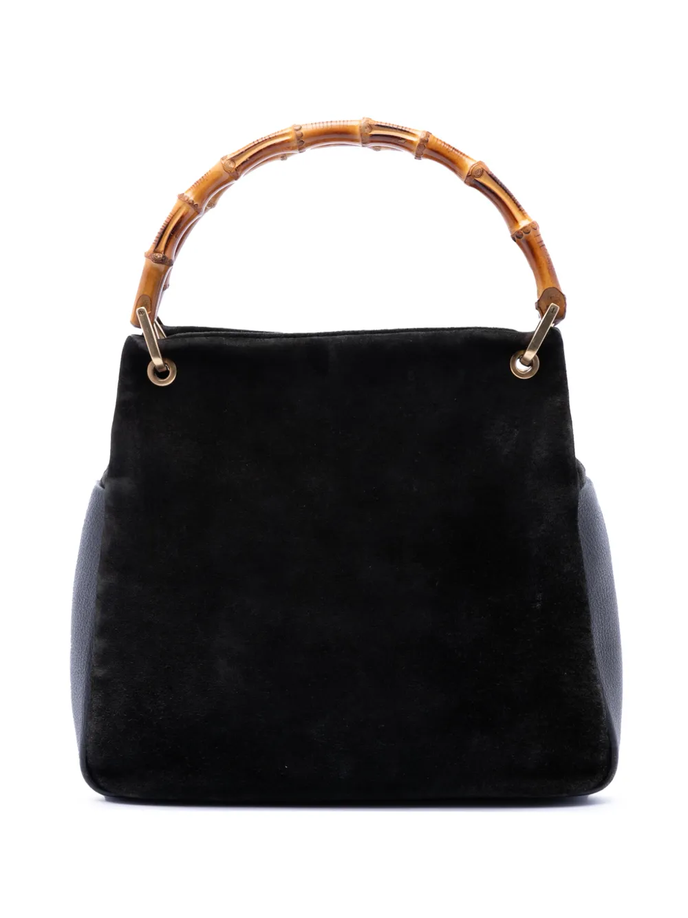 Gucci Pre-Owned 20th Century Suede Bamboo handbag - Nero