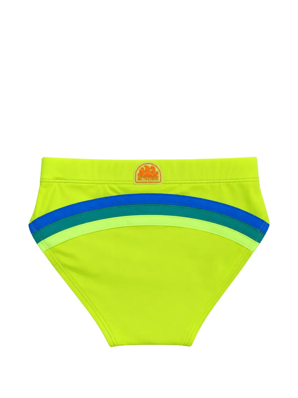 Sundek Zwembroek met trekkoord en logoprint Groen