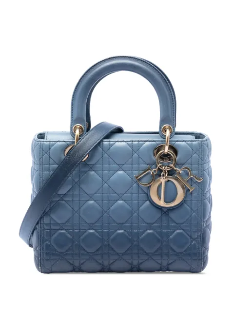 Christian Dior Pre-Owned 2021 Medium Ombre Lambskin Cannage Lady Dior satchel