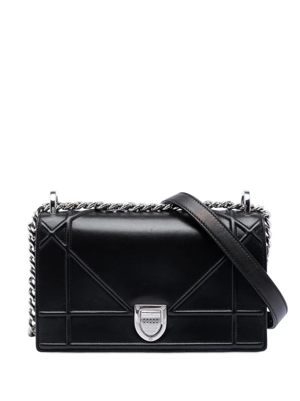 Christian Dior Pre-Owned 2015 Small Lambskin Diorama Flap crossbody bag - Nero