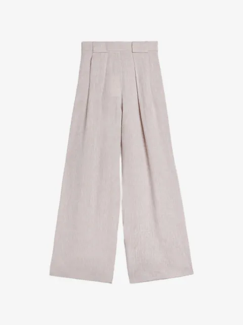 MOMONÌ Aspen pleated linen palazzo pants