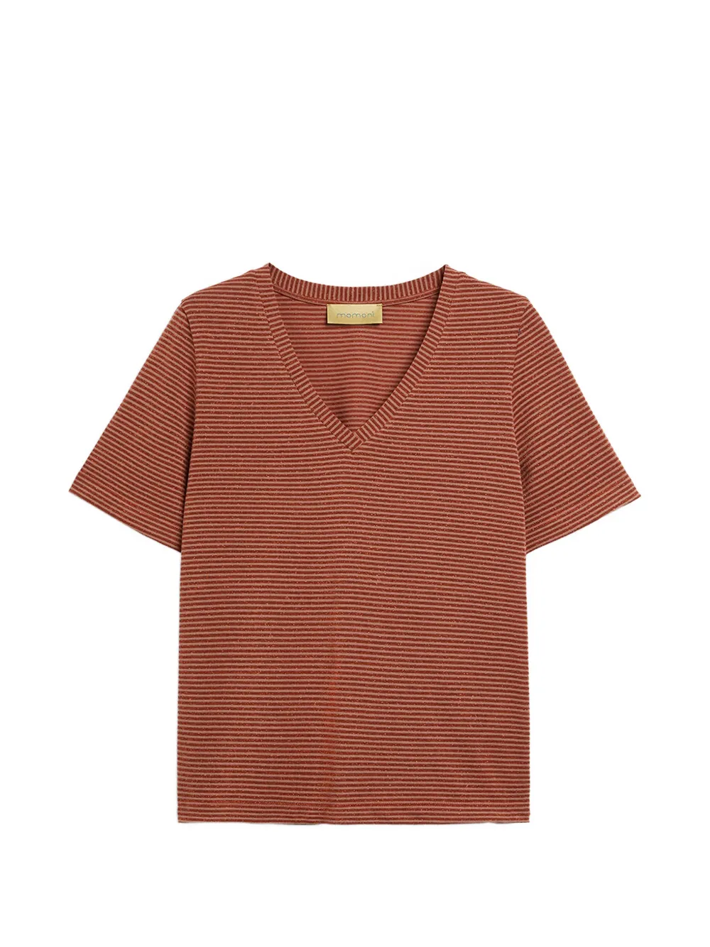 MOMONÌ Trails striped T-shirt - Marrone