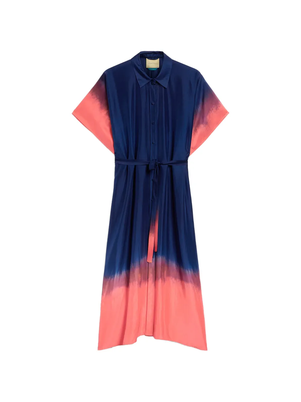MOMONÌ Loma tie-dyed shirt midi dress - Blue