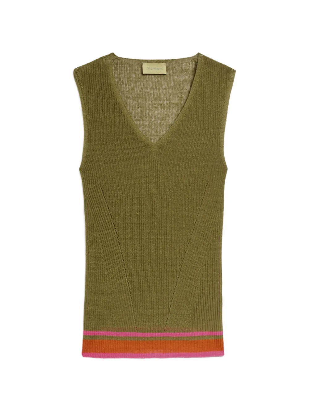MOMONÌ ribbed-knit Ella tank top - Grün