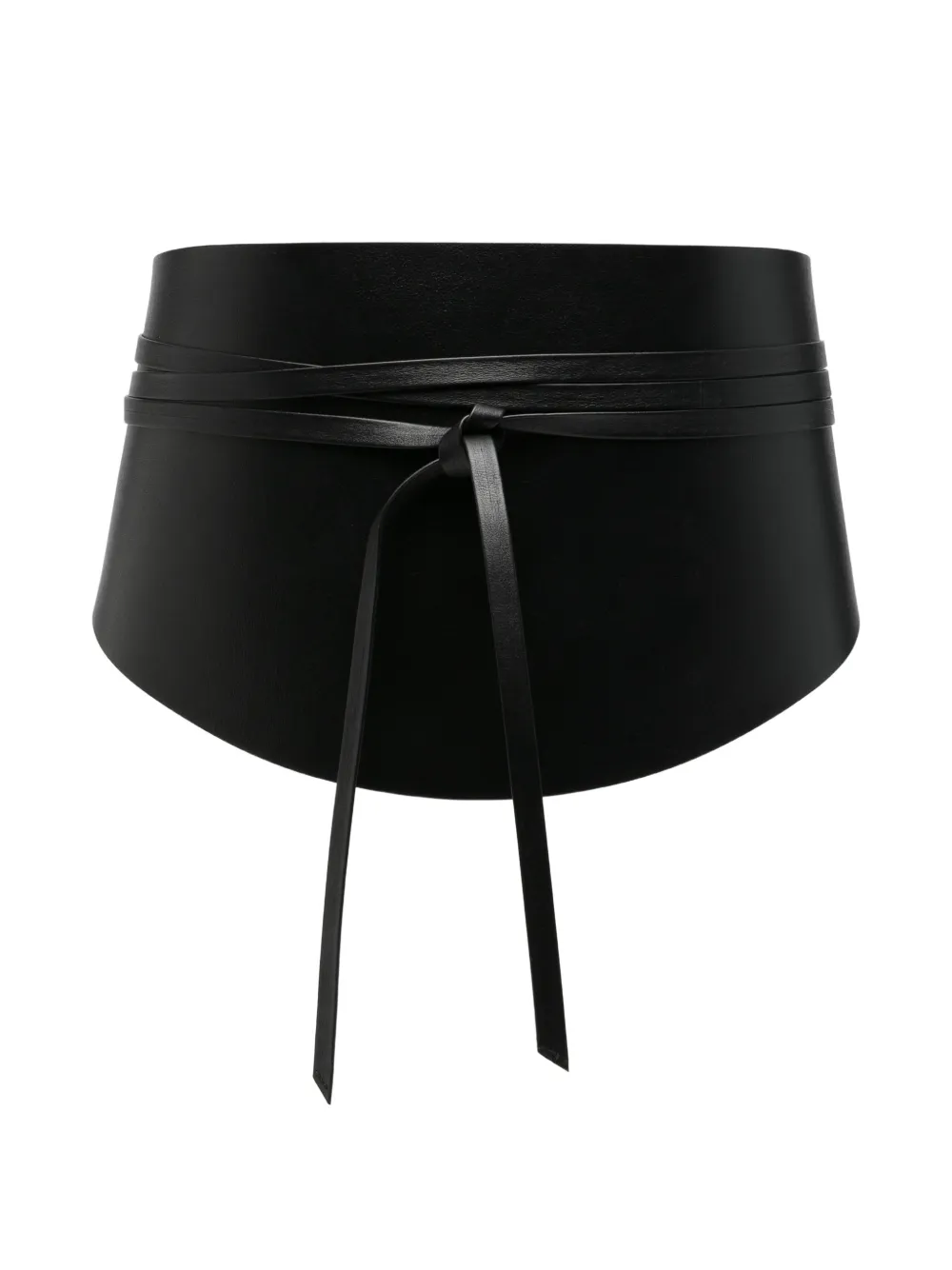 Déhanche Undone leather corset belt - Nero