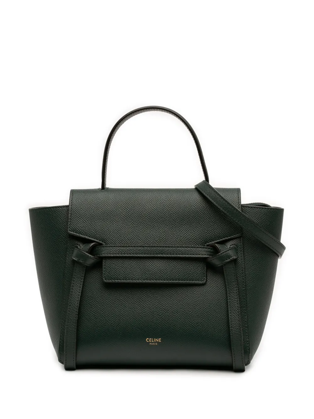 Celine Pre-Owned 2019 Nano Grained Calfskin Belt Bag satchel - Green