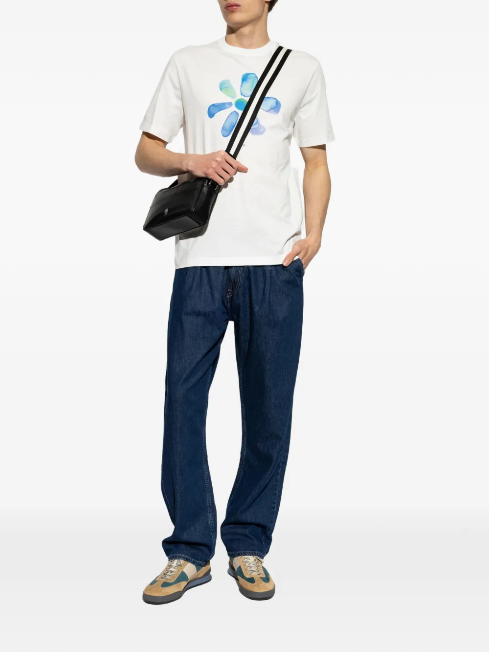 PS Paul Smith T-shirt met bloemenprint Wit