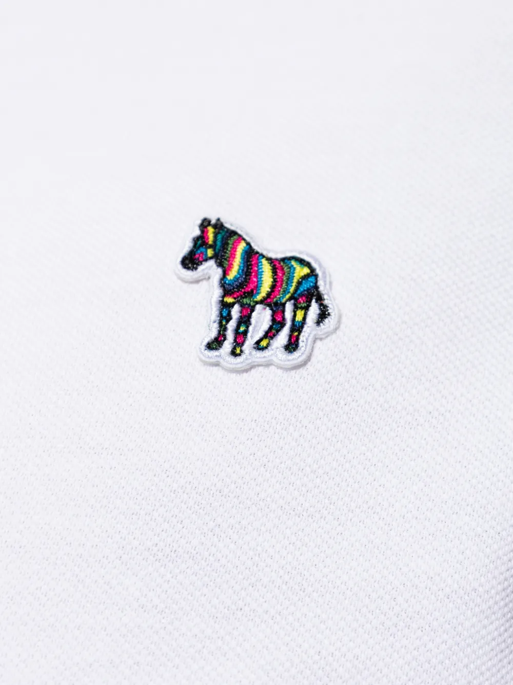 PS Paul Smith Poloshirt met zebrapatch Wit