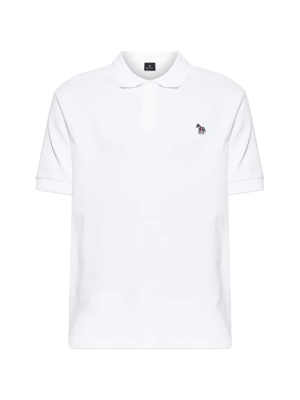 PS Paul Smith Polo con applicazione zebra - Bianco