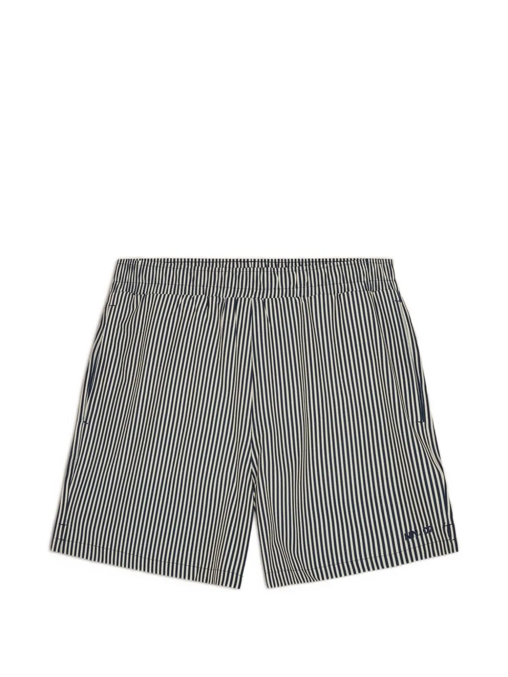 NN07 Holiday stripe-pattern swim shorts - Weiß