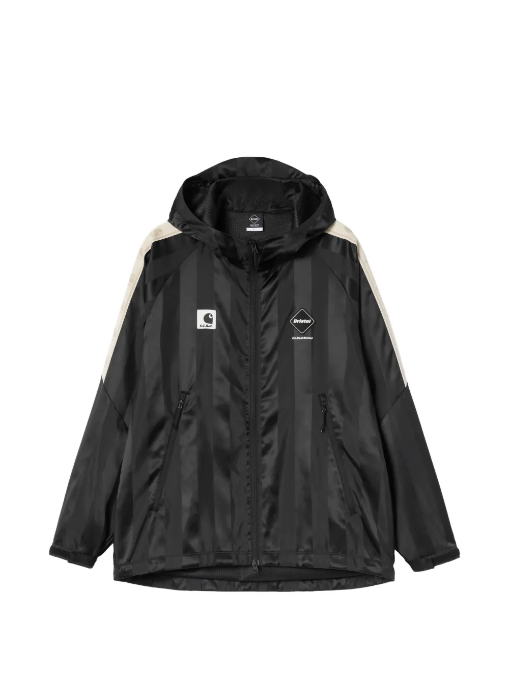 Carhartt WIP x F.C.Real Bristol Warm Up hooded jacket - Black