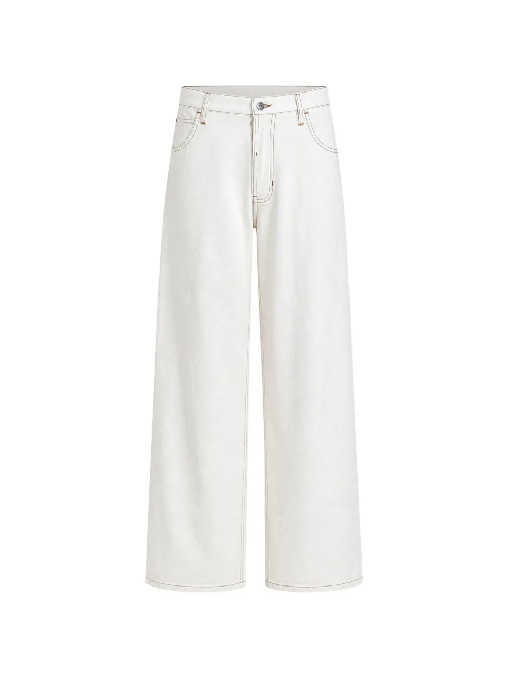STORY mfg. Poetry patchwork jeans - Toni neutri