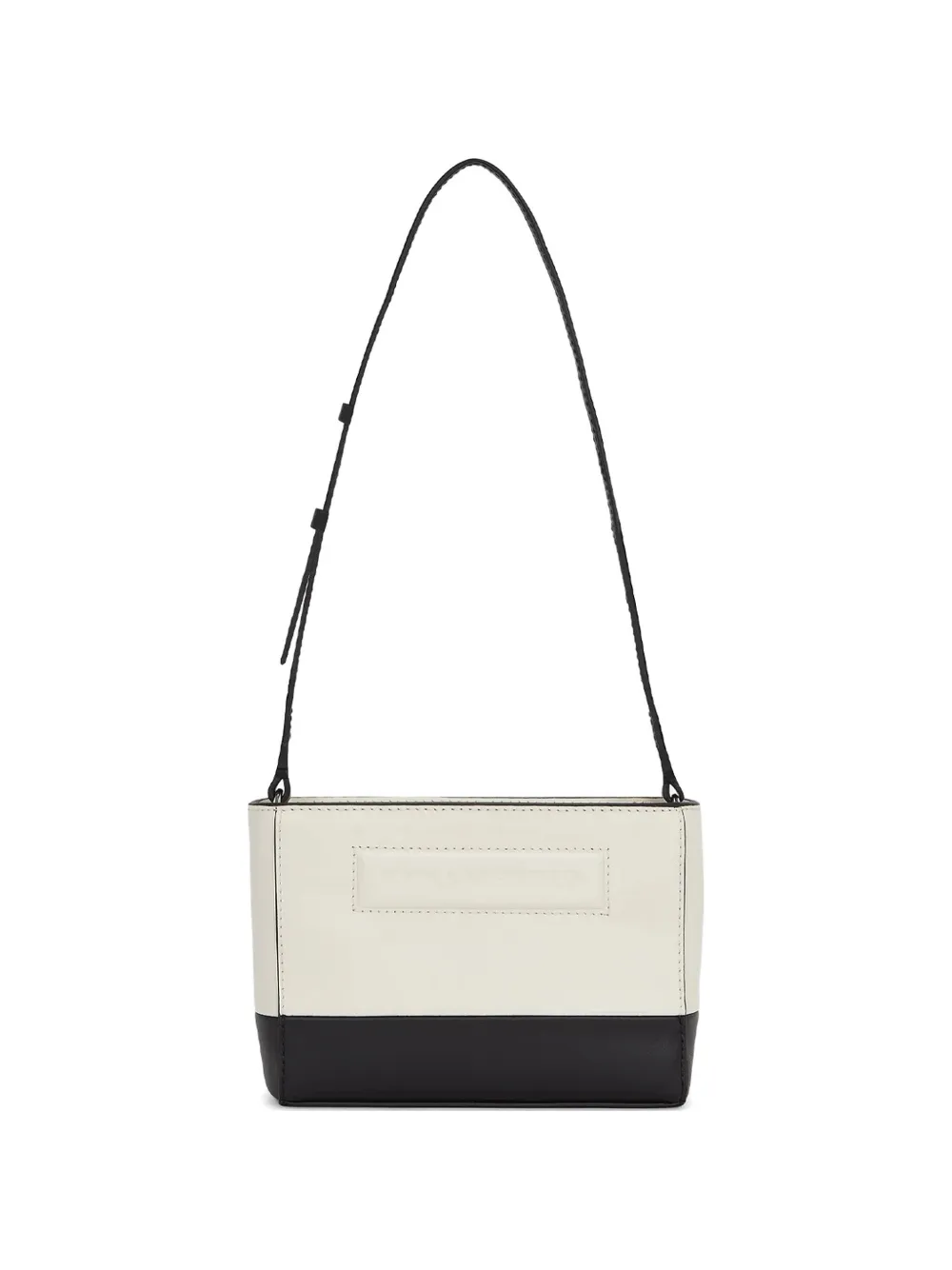 Karl Lagerfeld colour-block debossed-logo shoulder bag - Weiß