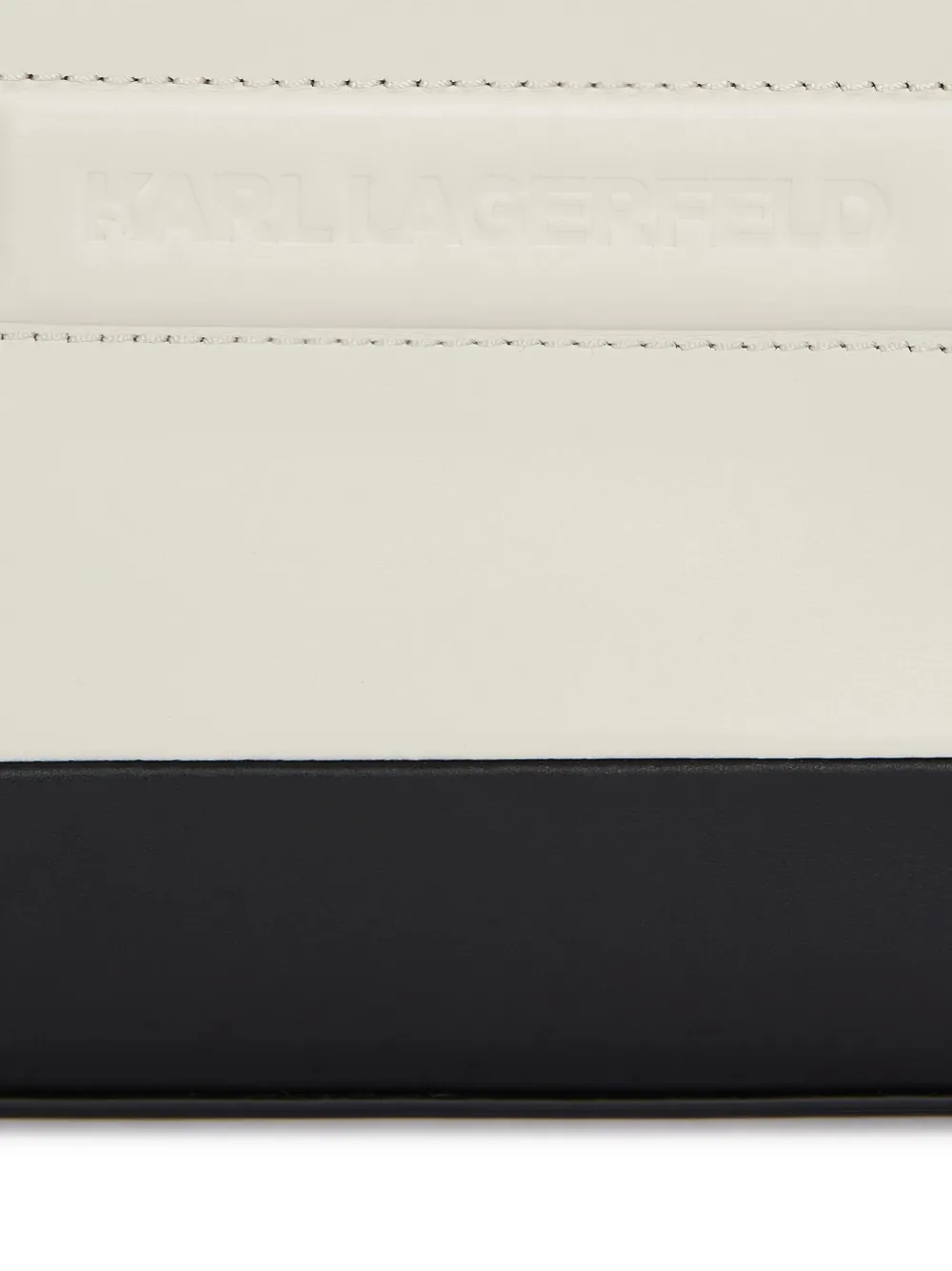 Karl Lagerfeld Schoudertas met colourblocking en logo-reliëf Wit