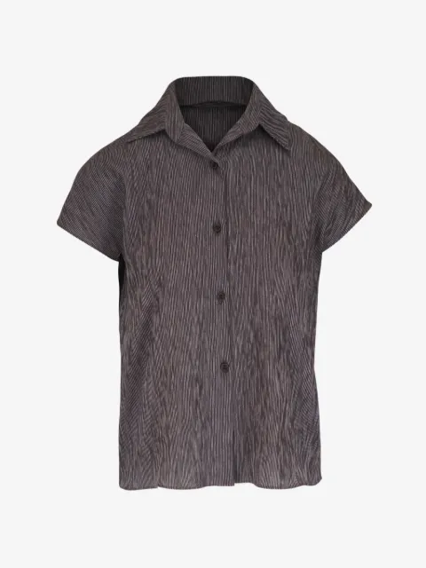 Peter Cohen striped short-sleeve blouse