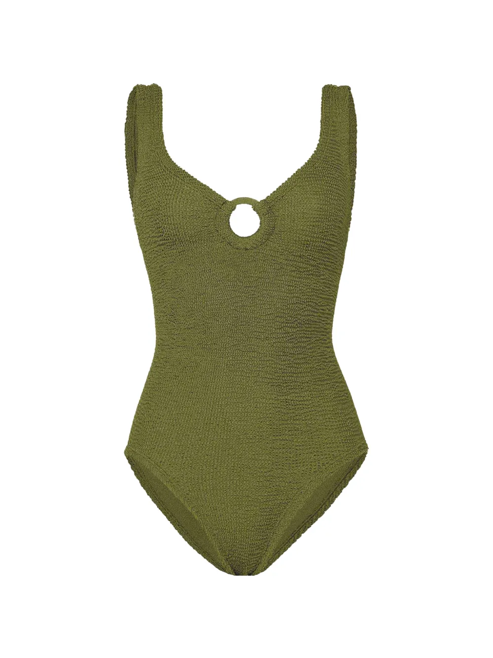 Hunza G Celine hoop-detail swimsuit - Verde