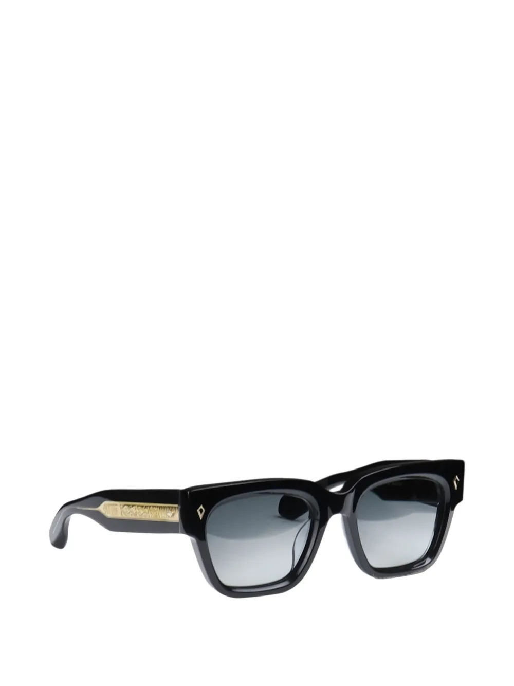 Pewpols Bastion engraved-arm sunglasses - Nero