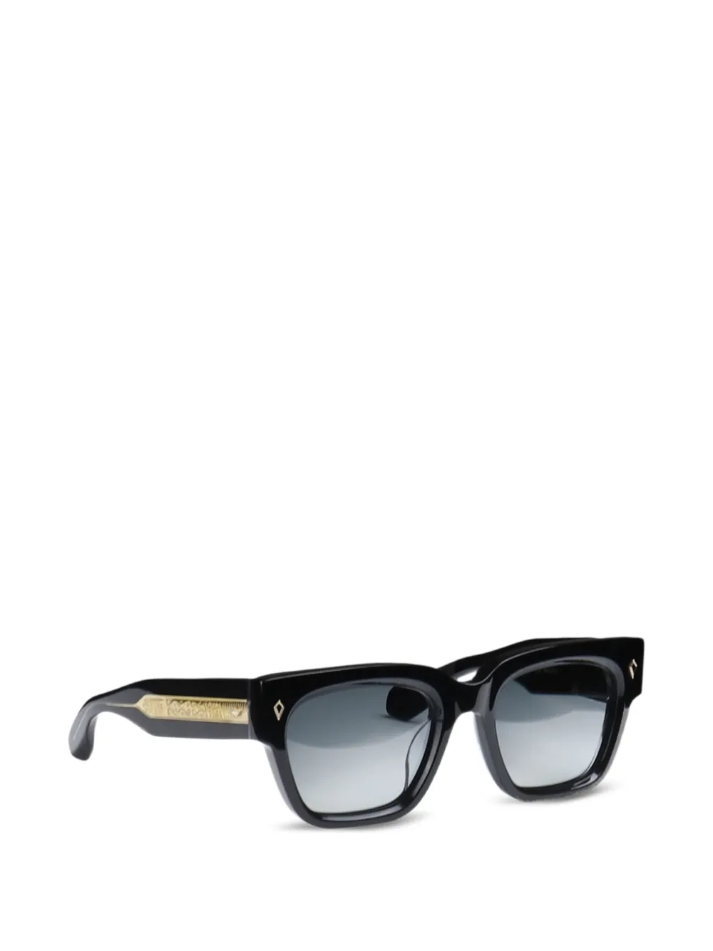 Pewpols Bastion engraved-arm sunglasses - Nero
