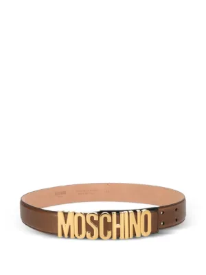 Moschino モスキーノ ロゴプレート ベルト | ブラック | FARFETCH JP