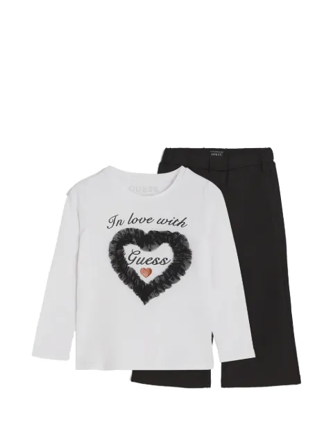 guess kids 하트 모티프 러플 잠옷