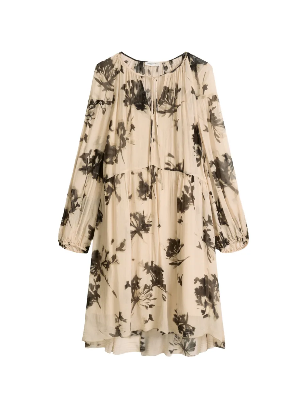 Marc O'Polo floral-print tiered dress - Toni neutri