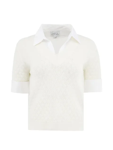 Tanya Taylor Esme pointelle-knit T-shirt