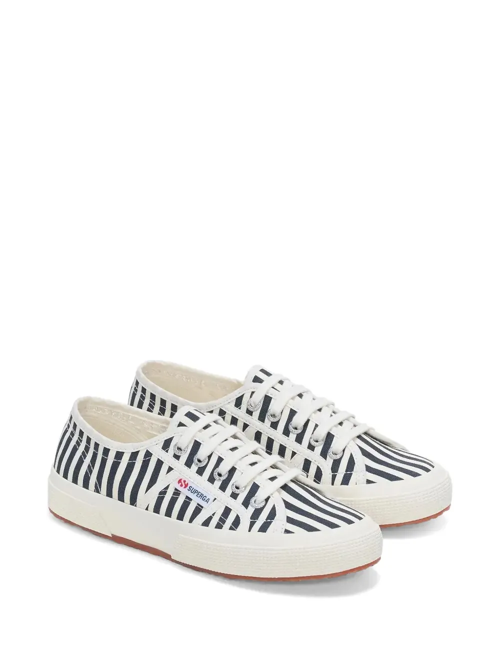 Superga 2750 striped sneakers Wit